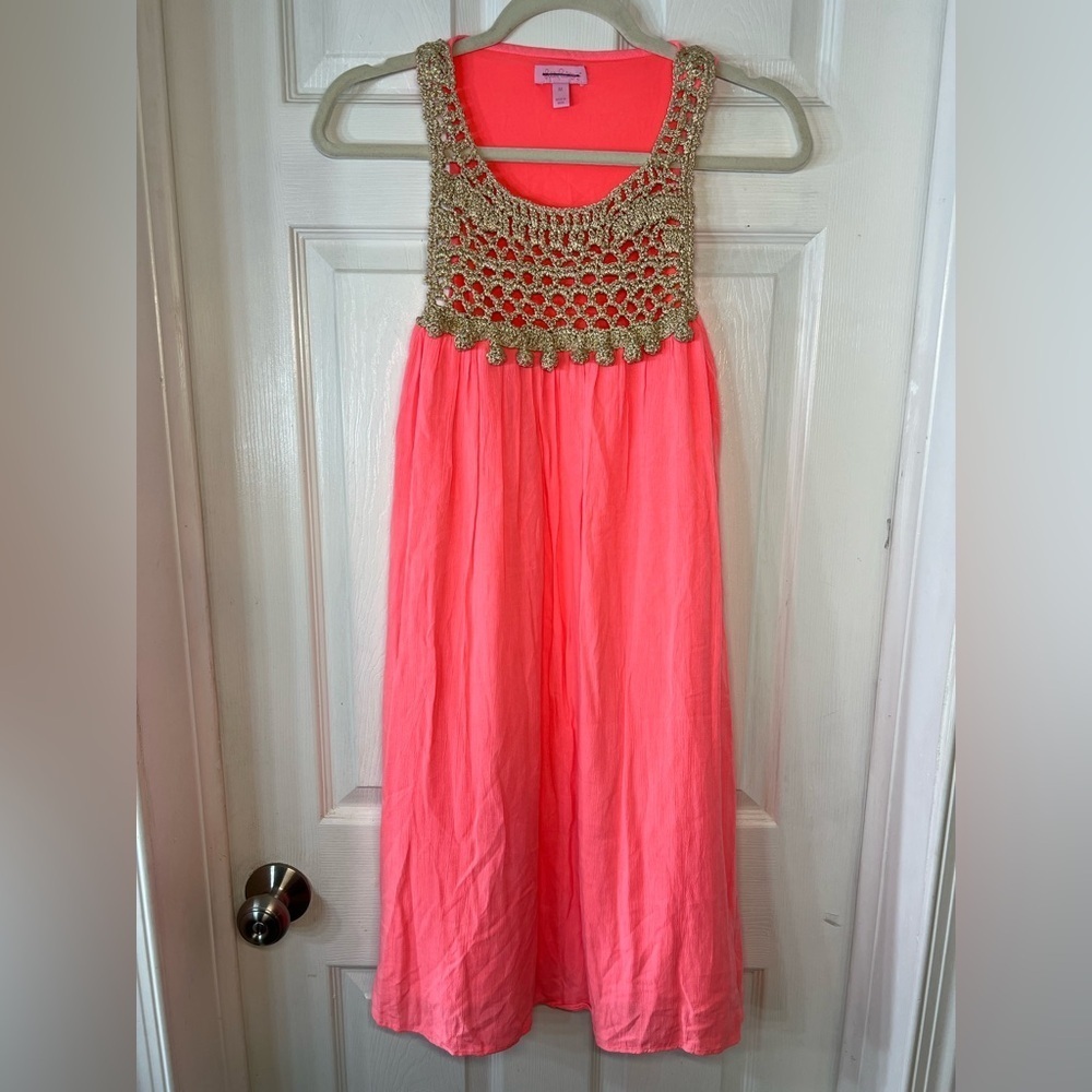 Lilly Pulitzer Rachelle Pink Sun Ray Dress Size Medium